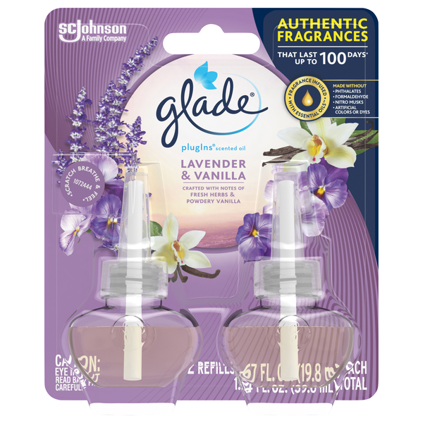 Glade plugIns Lavender & Vanilla Scented Oil Refills - 2 ct