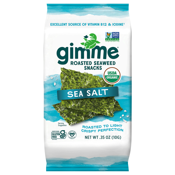 gimMe Organic Sea Salt Roasted Seaweed Snacks