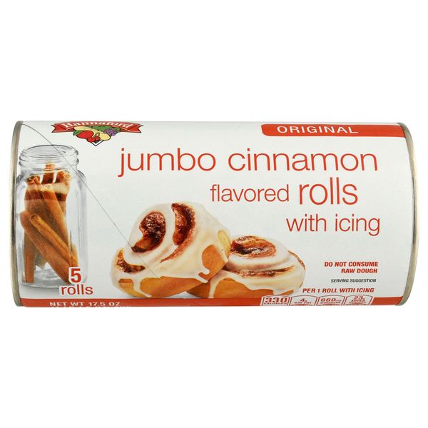Hannaford Jumbo Cinnamon Rolls with Icing - 5 ct