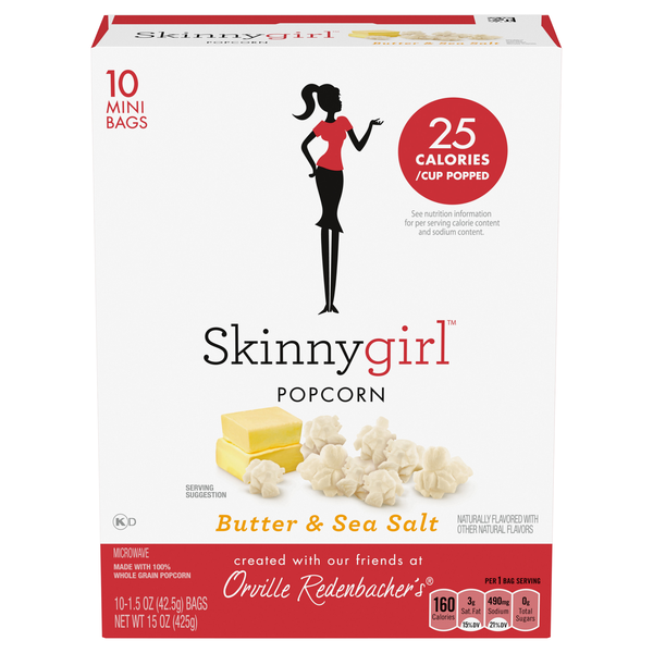 Skinnygirl Butter & Sea Salt Mini Bags Microwave Popcorn