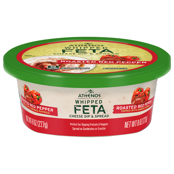Athenos Whipped Feta Roasted Red Pepper Cheese Dip & Spread