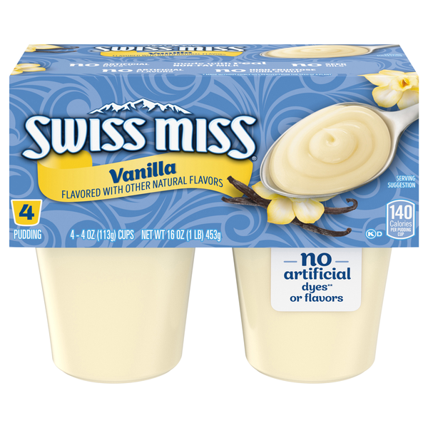 Swiss Miss Vanilla Pudding Cups - 4 ct