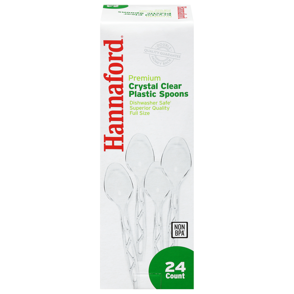 Hannaford Premium Crystal Plastic Spoons