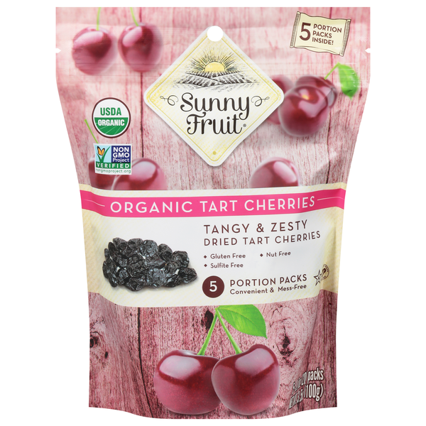 Sunny Fruit Organic Dried Tart Cherries - 5 ct