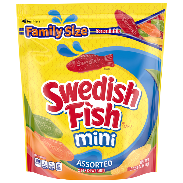 Swedish Fish Mini Assorted Soft & Chewy Candy Family Size