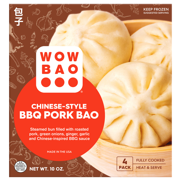 Wow Bao Chinese Style BBQ Pork Bao Buns - 4 ct