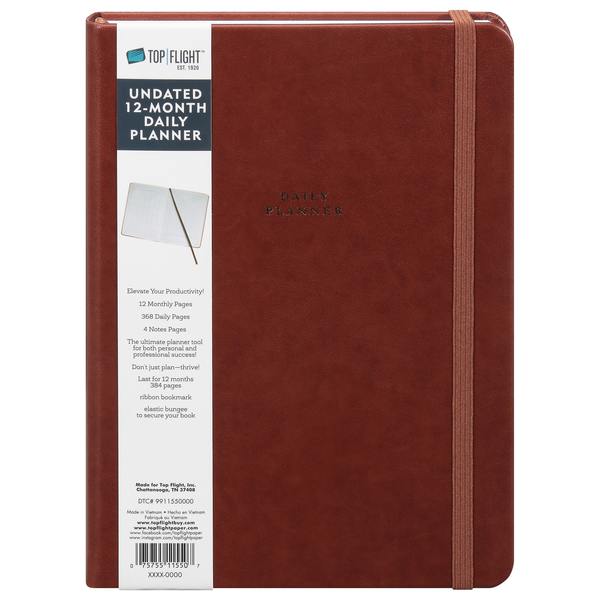 Top Flight Undated 12-Month Daily Planner