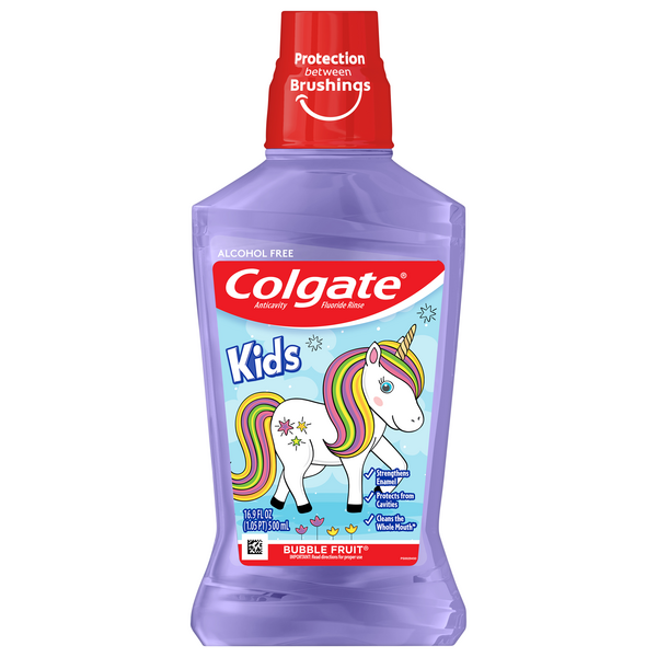 Colgate Kids Bubble Fruit Alcohol Free Anticavity Fluoride Rinse