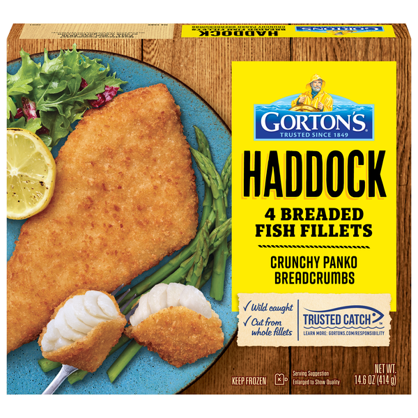 Gorton's Wild Caught Breaded Haddock Fish Fillets - 4 ct Frozen