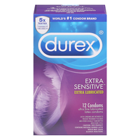 Durex Extra Sensitive Latex Condoms Extra Lubricated Ultra Fine