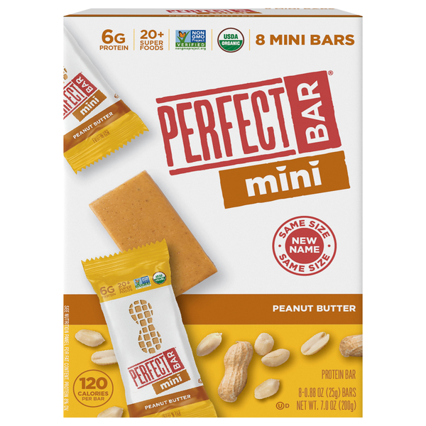 Perfect Bar Organic Snack Size Peanut Butter Protein Bars - 8 ct