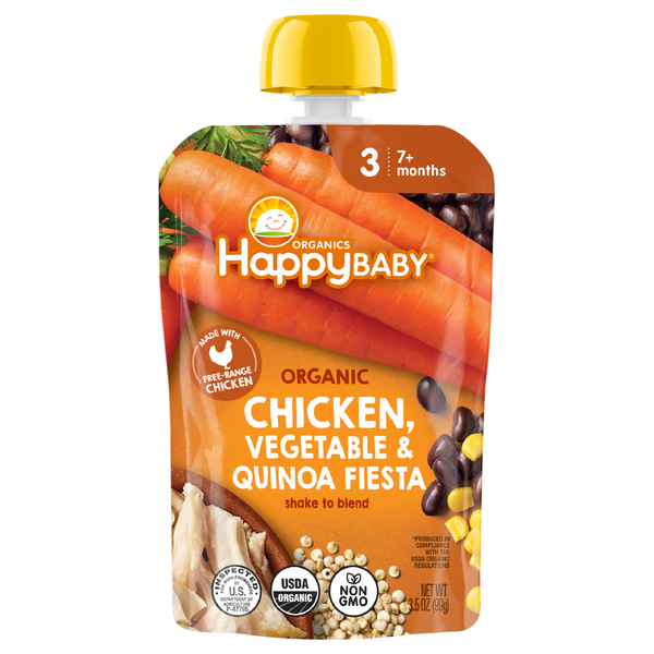 Happy Baby Organics 3 Baby Food Chicken Vegetable & Quinoa Fiesta