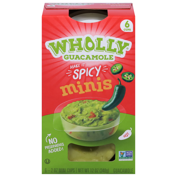 Save on Wholly Guacamole Spicy Hot Minis Single Cups 6 ct Order
