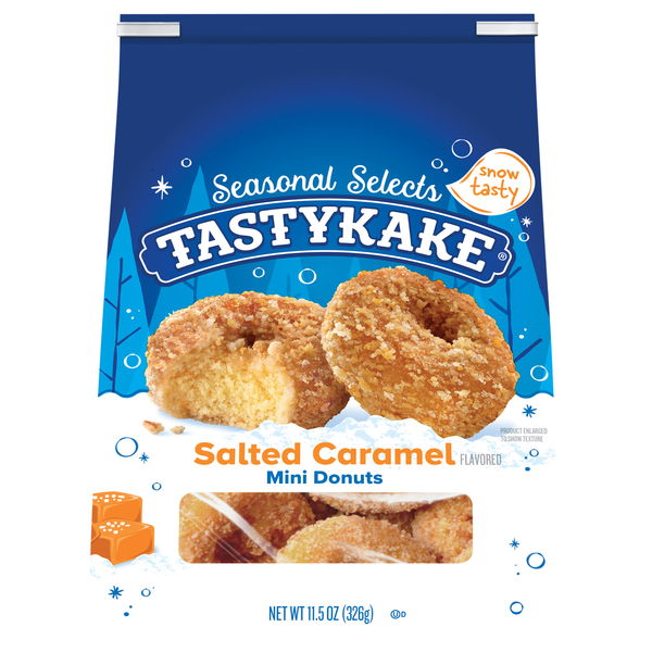 Tastykake Winter Edition Mini Salted Caramel Donuts