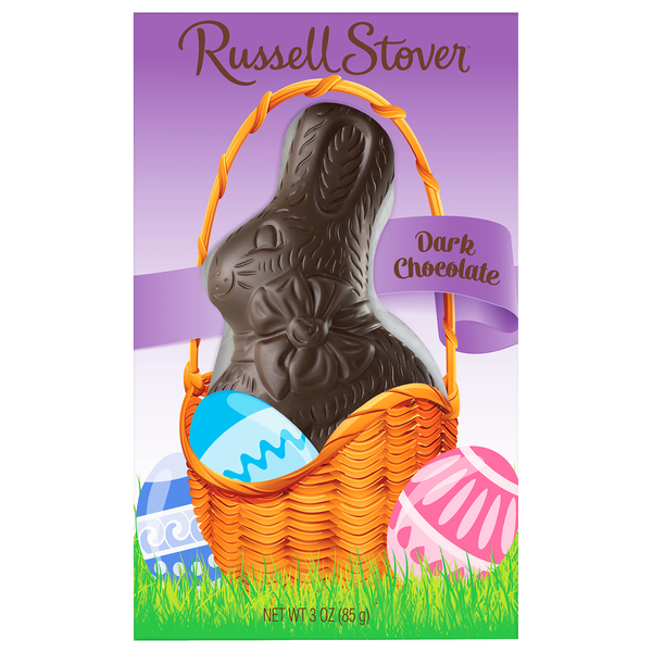 Russell Stover Solid Dark Chocolate Bunny Easter Candy