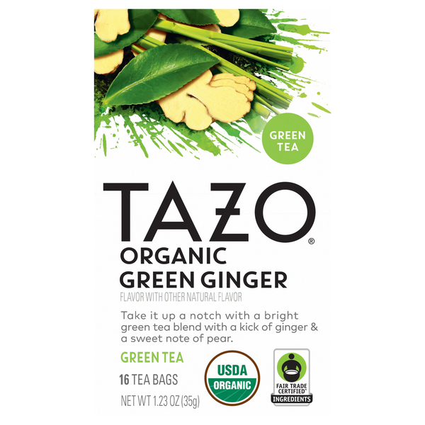 Tazo Regenerative Organic Green Ginger Green Tea Bags