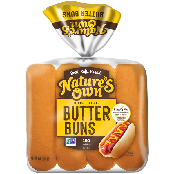 Nature's Own Butter Hot Dog Buns - 8 ct