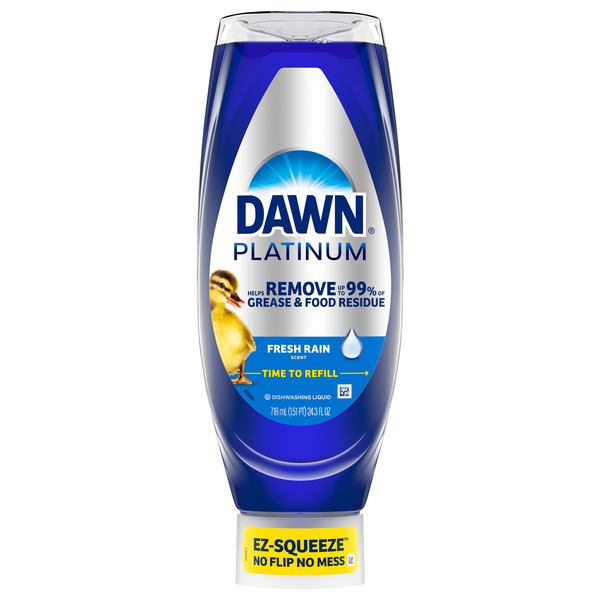 Dawn Platinum EZ-Squeeze Refreshing Rain Scent Liquid Dish Soap