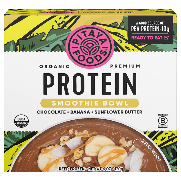 Pitaya Foods Organic Gluten Free Recover Smoothie Bowl Frozen