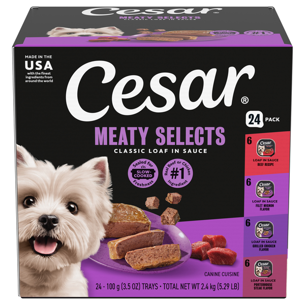 CESAR Classic Loaf in Sauce Variety Pack Adult Wet Dog Food - 24 ct