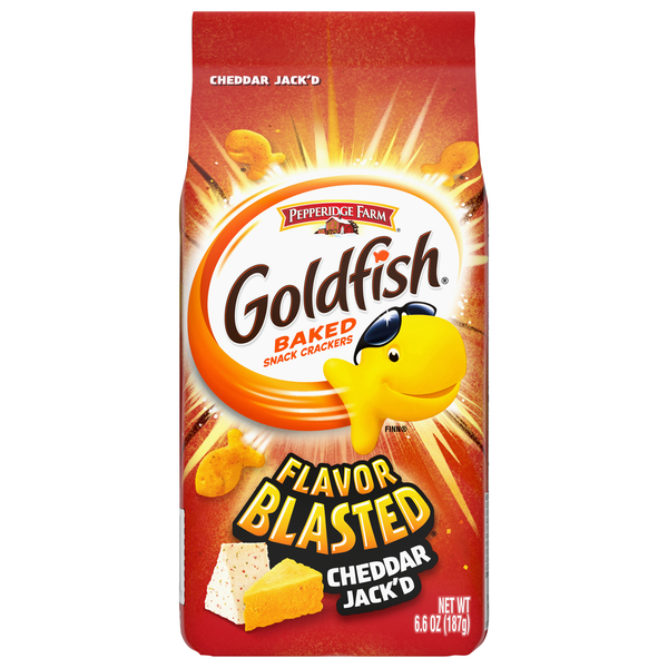 Pepperidge Farm Goldfish Flavor Blasted Cheddar Jack'd Cheese Crackers