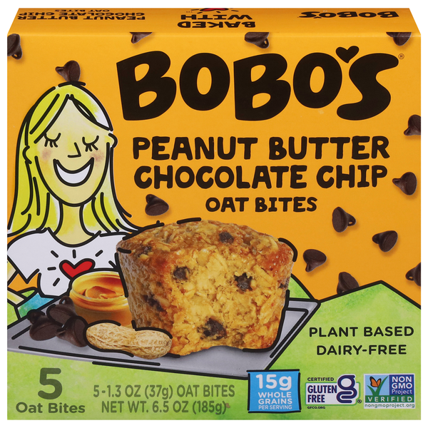 Bobo's Gluten & Dairy Free Peanut Butter Chocolate Chips Oat Bites 5 ct