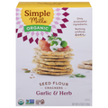 Simple Mills Organic Gluten Free Garlic & Herb Seed Flour Crackers