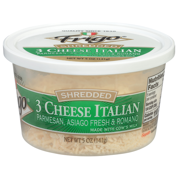 Frigo Shredded 3 Cheese Italian (Parmesan Asiago & Romano)