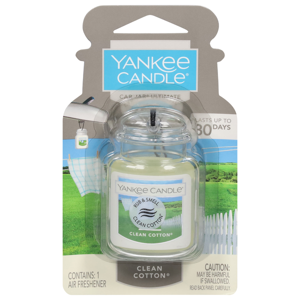 Yankee Candle Car Jar Clean Cotton Air Freshener