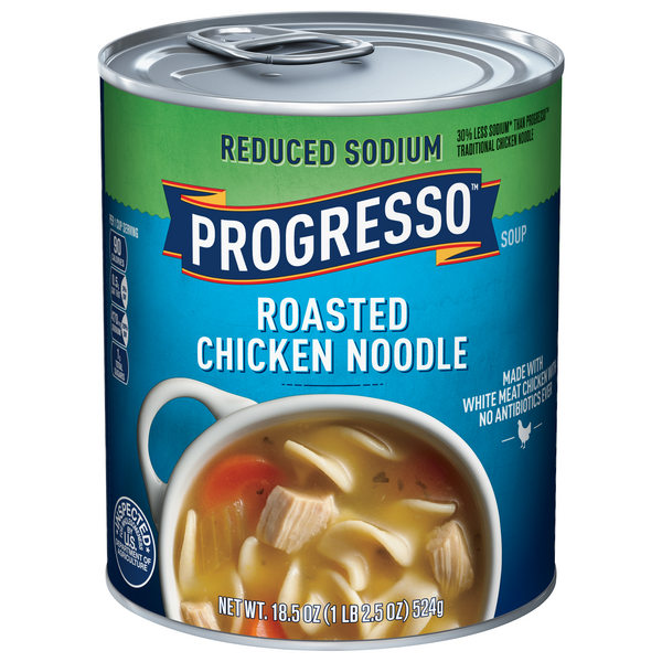 Save on Progresso Roasted Chicken Noodle Soup Reduced Sodium Order