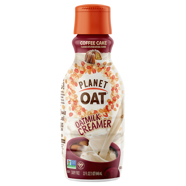 Planet Oat Dairy Free Coffee Cake Flavored Oatmilk Coffee Creamer