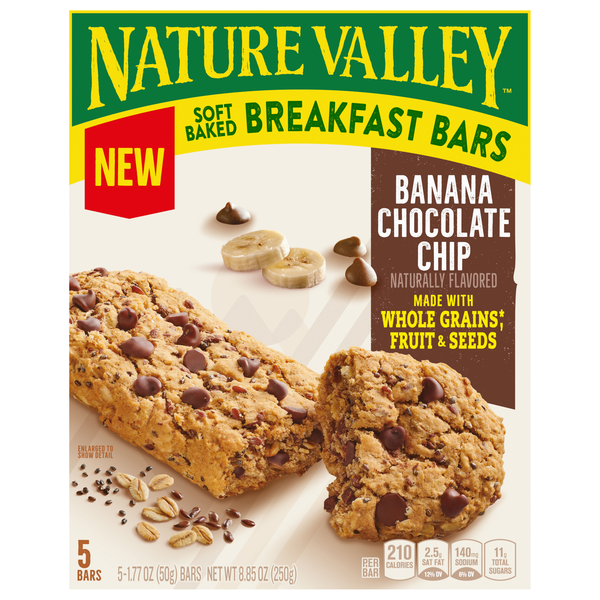 Nature Valley Banana Chocolate Chip Soft Baked Breakfast Bars - 5 ct