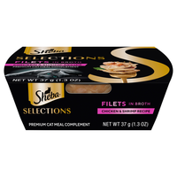 SHEBA Selections Chicken & Shrimp Filets in Broth Cat Meal Complement