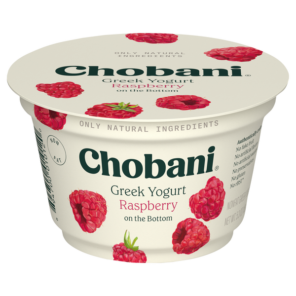 Chobani Non Fat Raspberry on the Bottom Greek Yogurt Cup