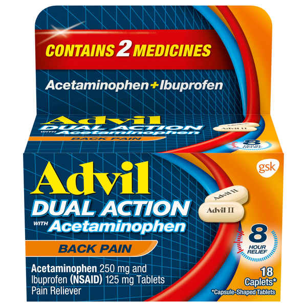 Advil Dual Action Back Pain Caplets