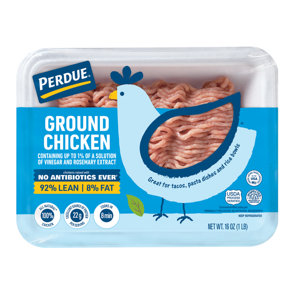 Perdue Natural 92% Lean 8% Fat Ground Chicken Fresh