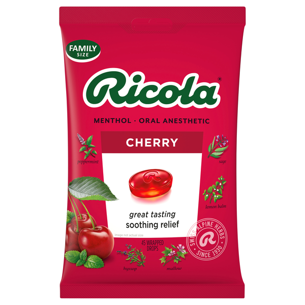 Ricola Menthol Cherry Cough Drops