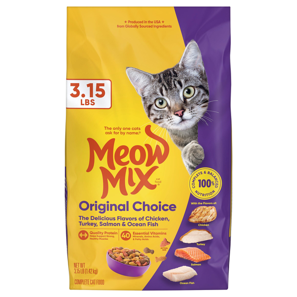 Meow Mix Original Choice Chicken Turkey Salmon & Fish Dry Cat Food