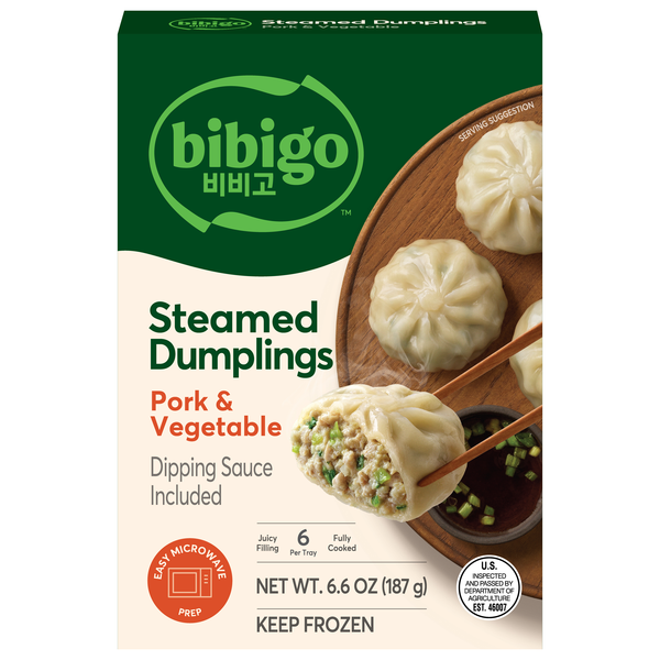 Bibigo Pork & Vegetable Steamed Dumplings Frozen