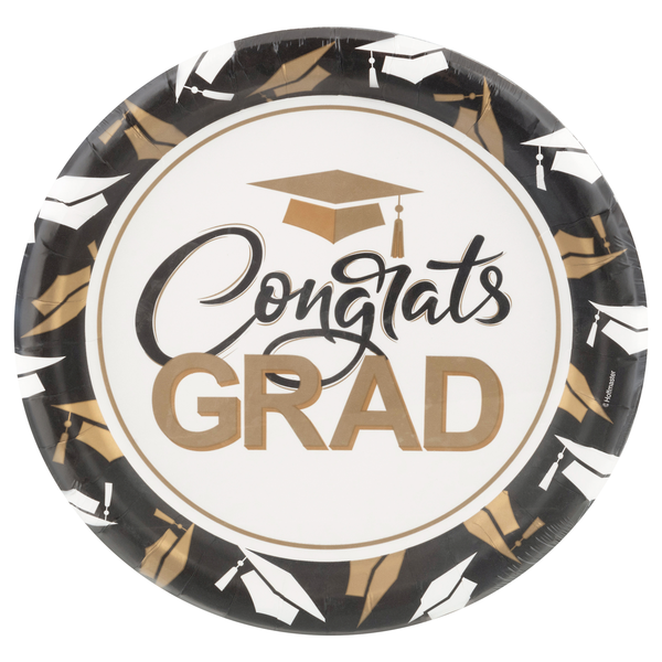 Creative Converting Paper Plates Congrats Grad 8 3/4 Inch