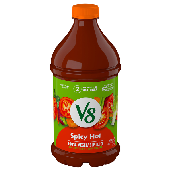 V8 No Sugar Added Spicy Hot 100% Vegetable Juice