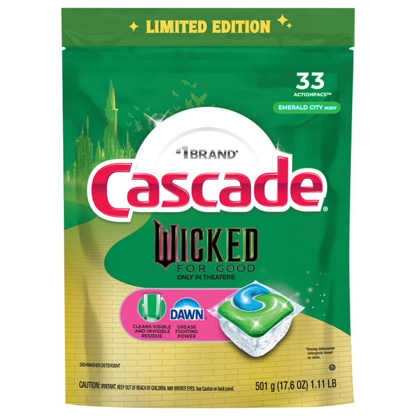 Cascade Wicked for Good Emerald City Scent Dishwasher Detergent ActionPacs