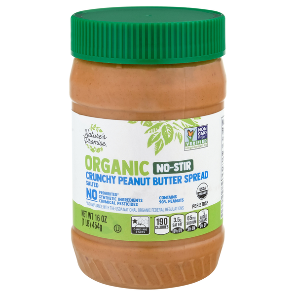 Nature's Promise Organic Crunchy No Stir Peanut Butter