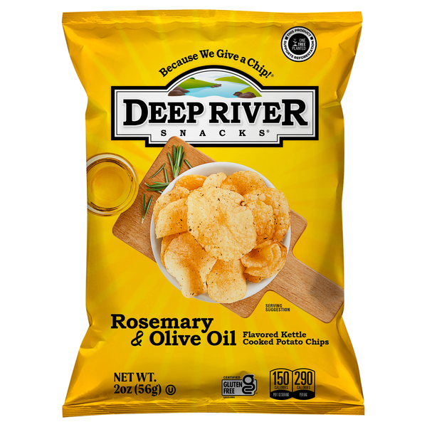 Deep River Snacks Rosemary & Olive Oil Kettle Cooked Potato Chips