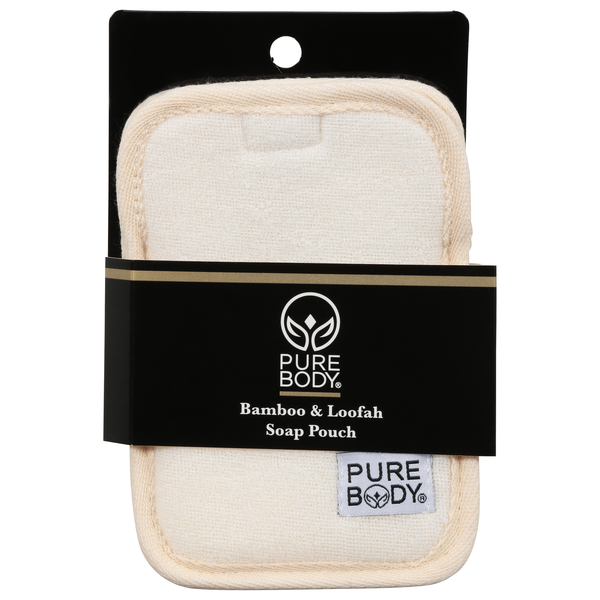 Pure Body Bamboo & Loofah Soap Pouch