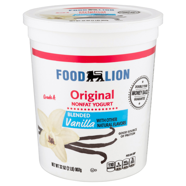 Food Lion Original Non Fat Vanilla Yogurt