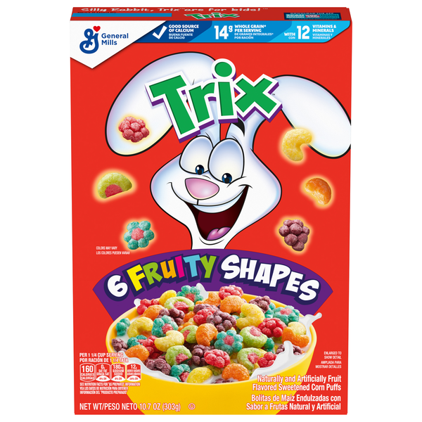 Trix Fruity Shapes Corn Puffs Cereal