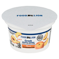Food Lion Non Fat Peach Fruit on the Bottom Greek Yogurt Cup