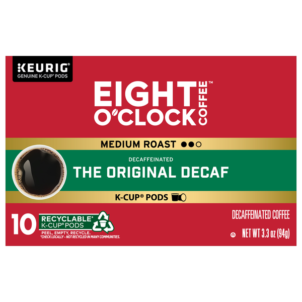 Eight O'Clock Coffee The Original Decaf Medium Roast Coffee K-Cup Pods