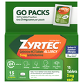 Zyrtec Allergy Go Packs Cetirizine HCL Tablets